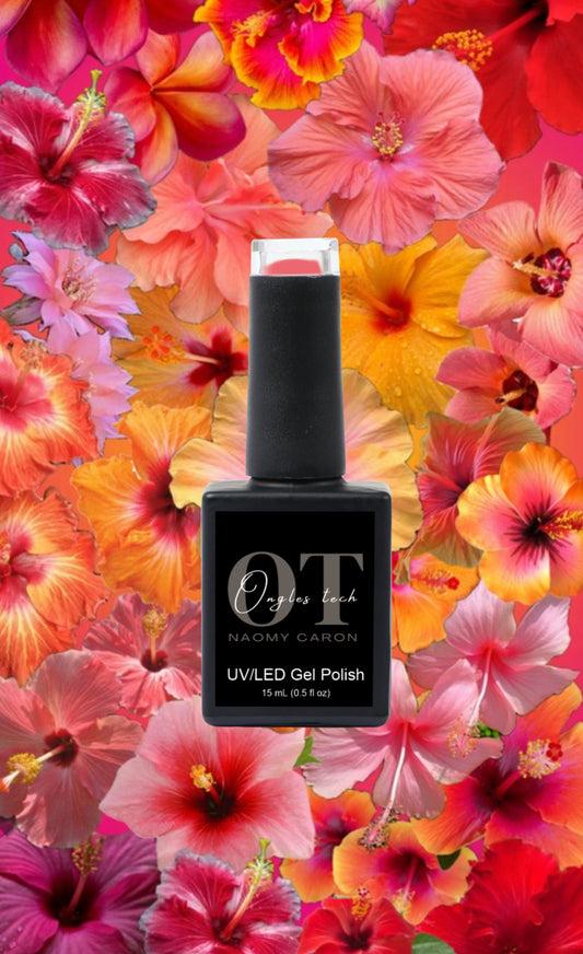 Vernis gel rose tropicale