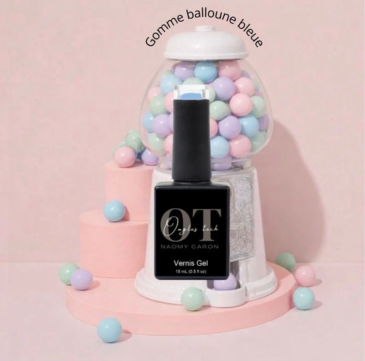 Vernis gel gomme balloune bleue