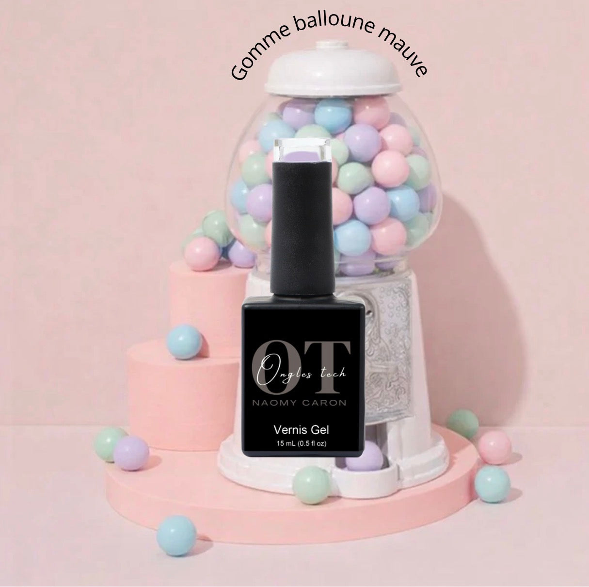 Vernis gel gomme balloune mauve