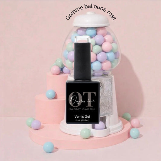 Vernis gel gomme balloune rose